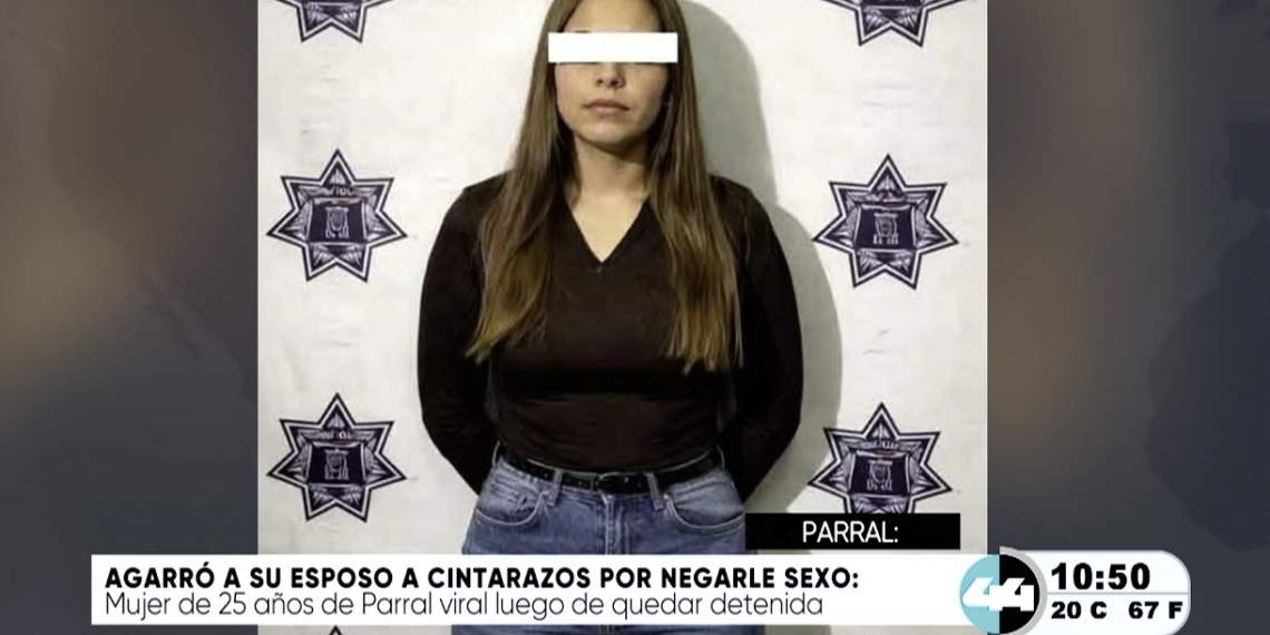 Agarró a su esposo a cintar.zos por negarle sexo