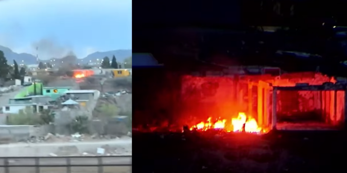 Incendio en predio del lado mexicano moviliza a autoridades fronterizas frente a UTEP