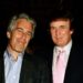 Portrait of American financier Jeffrey Epstein (left) and real estate developer Donald Trump as they pose together at the Mar-a-Lago estate, Palm Beach, Florida, 1997. (Photo by Davidoff Studios/Getty Images)