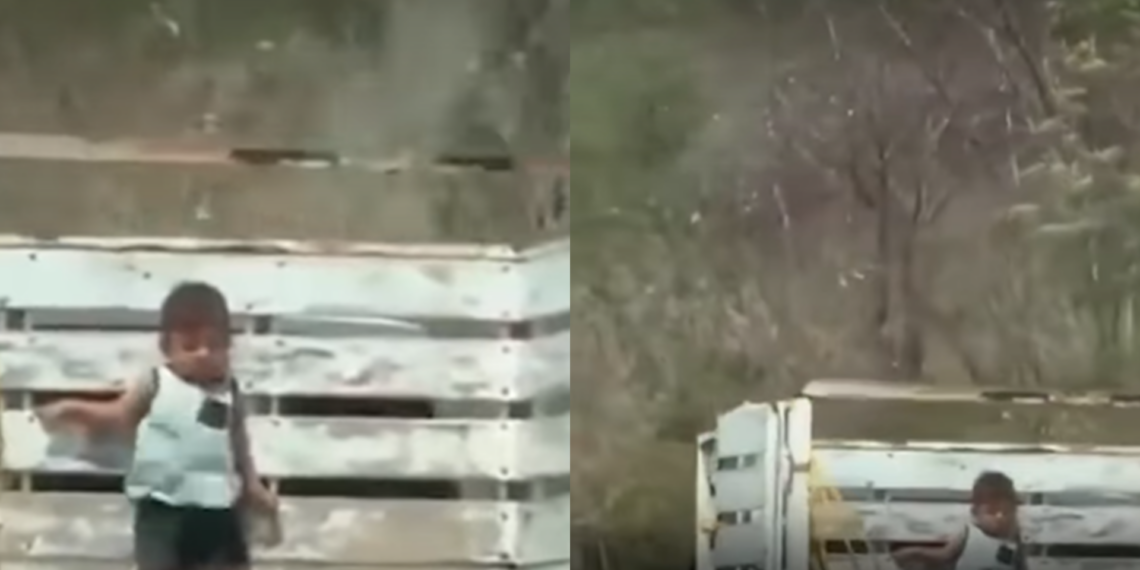 Niño de 3 años viaja en la batea de camioneta sin que su padre se diera cuenta; caso se vuelve viral
