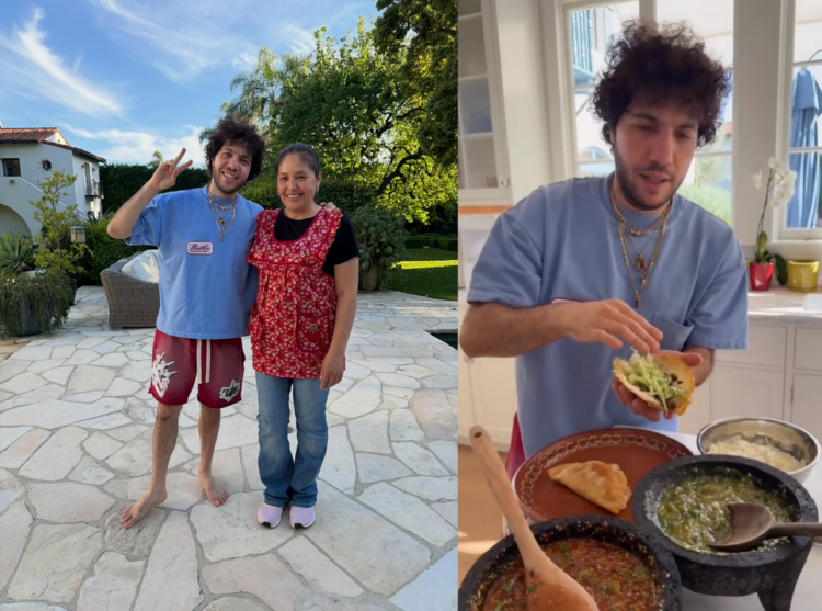 Benny Blanco prueba quesadillas mexicanas y desata conversación viral en redes