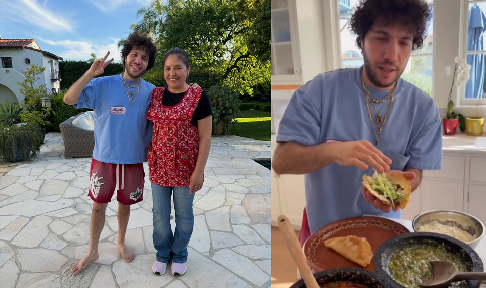 Benny Blanco prueba quesadillas mexicanas y desata conversación viral en redes