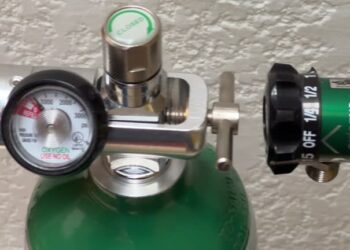Empty oxygen tanks