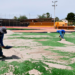 Instalan pasto sintético en campo de beisbol Villahermosa; obra presenta 50% de avance