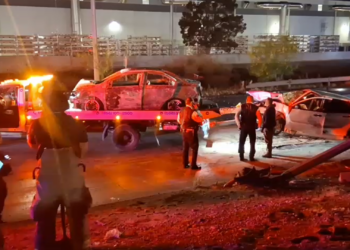 Aparatoso accidente en Juan Pablo II deja daños materiales; sin heridos graves
