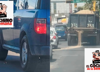 Señalan nuevos casos de contaminación vial en Juárez con “El Cochino de la Semana”