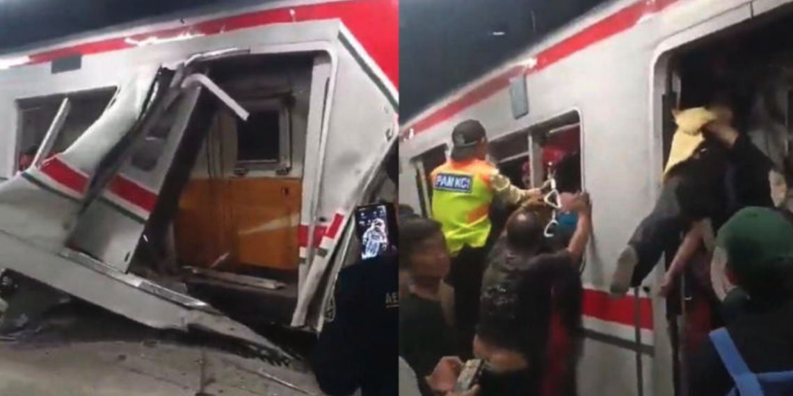 Tren de pasajeros es embestido por otro convoy en Indonesia; reportan muertos y decenas de heridos