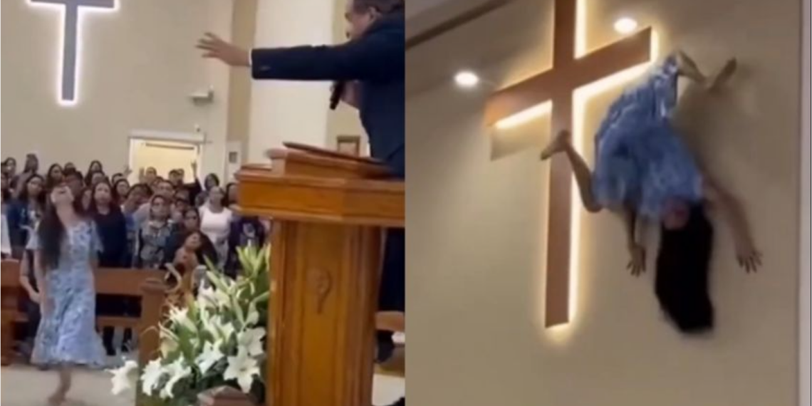 Video viral de supuesto exorcismo en iglesia desata miedo y debate en redes