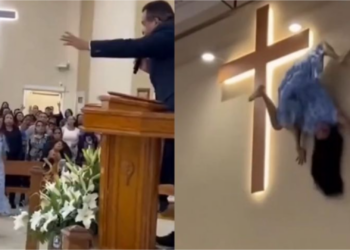Video viral de supuesto exorcismo en iglesia desata miedo y debate en redes