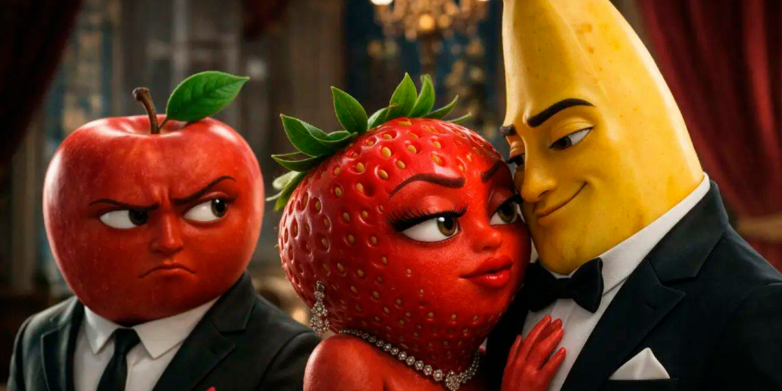 Frutinovelas: la tendencia viral donde frutas con IA protagonizan dramas de amor en redes sociales