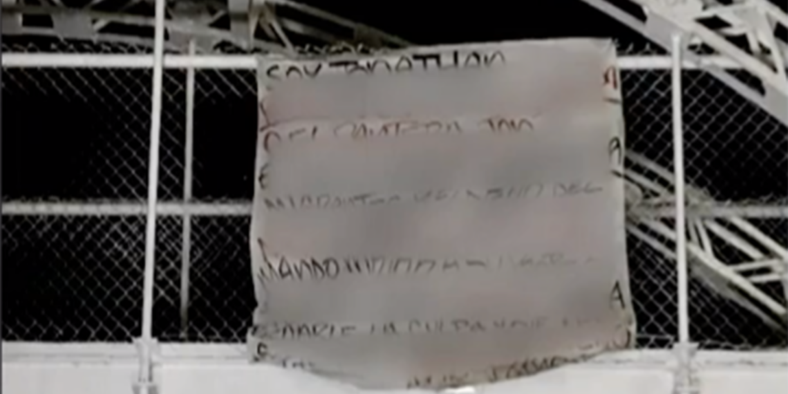 Aparece narc.manta en puente del Viaducto México 68; señalan a “El Pantera”