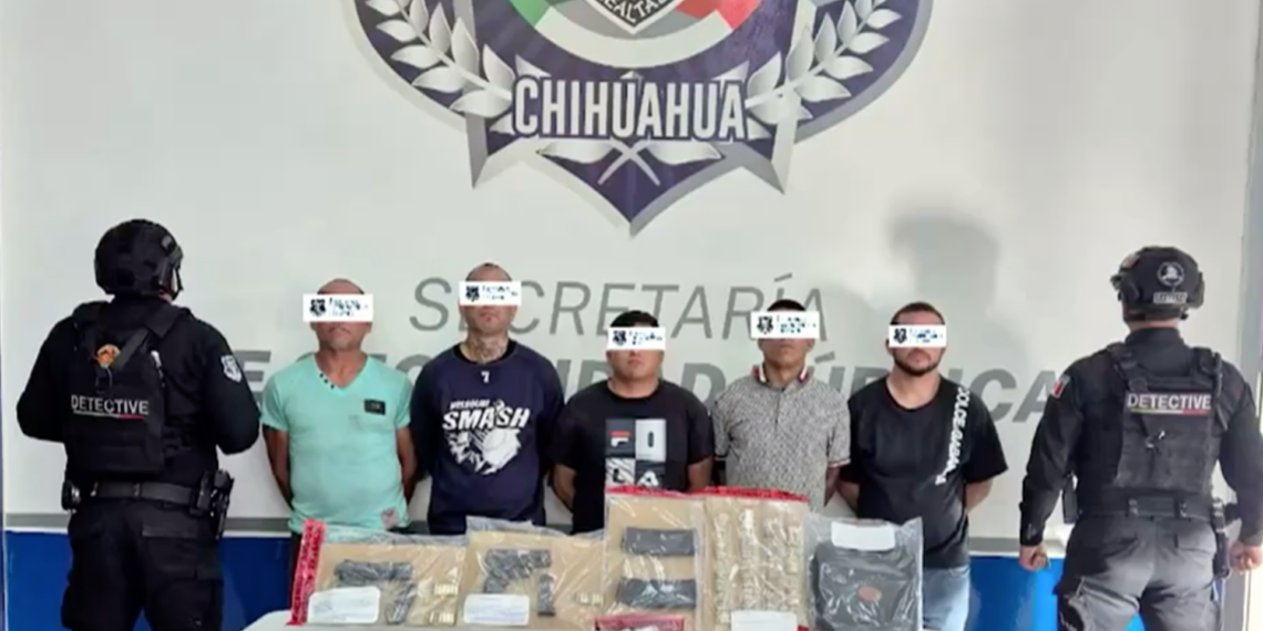 Capturan a cinco hombres arma.dos en operativo en Parque Mirador