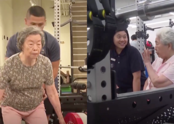 Mujeres de 89 y 91 años sorprenden al ejercitarse en gimnasio de Taiwán