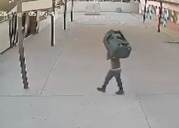 Roban megabocina de primaria en la colonia Roma; cámaras captan al responsable