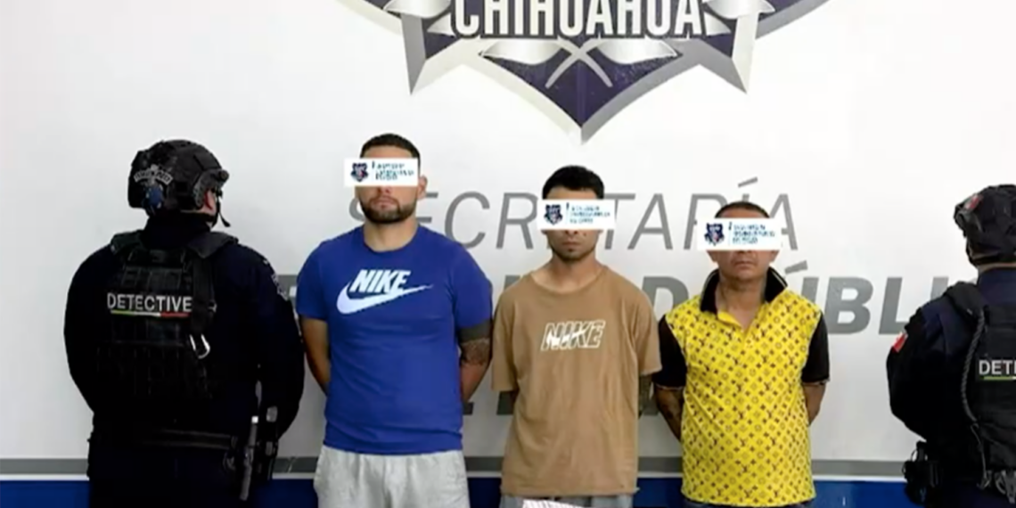Capturan a tres presuntos integrantes de grupo delic.tivo en Ciudad Juárez; aseguran dro.ga y vehículo