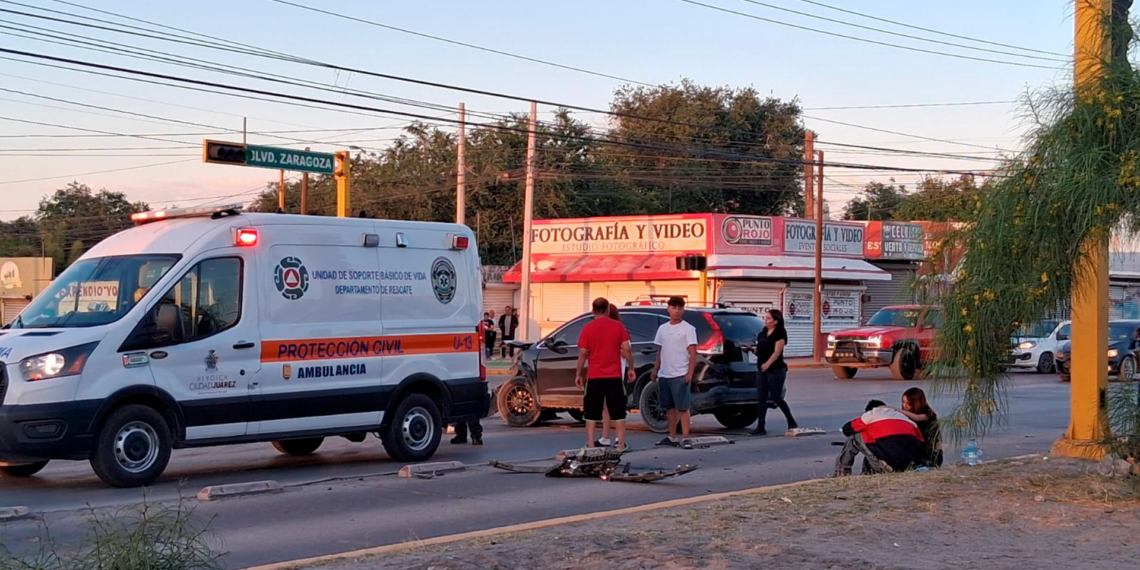 Choque entre unidad ministerial y camioneta deja tres lesionados en Zaragoza