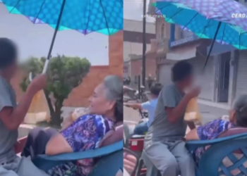 Abuela paseada en cuatrimoto por sus nietos se vuelve viral en redes