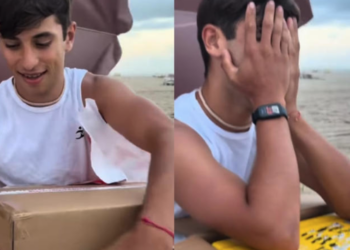 Joven rompe en llanto tras recibir una caja de herramientas de regalo; el emotivo momento se vuelve viral