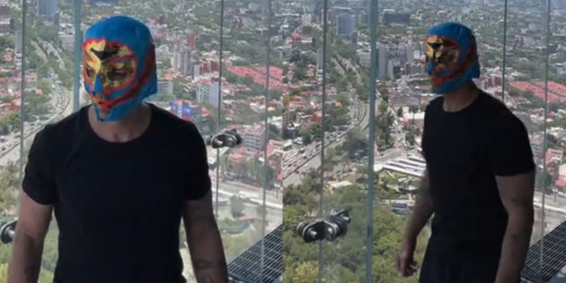 Joe Jonas llega a México con máscara de luchador previo al Tecate Emblema