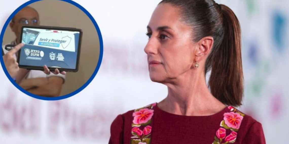 Sheinbaum cuestiona uso de logo de Nueva York en patrullas de Chihuahua; asegura que “no es legal”