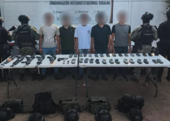 Caen cinco presuntos armados en Culiacán; entre los detenidos hay dos menores de edad