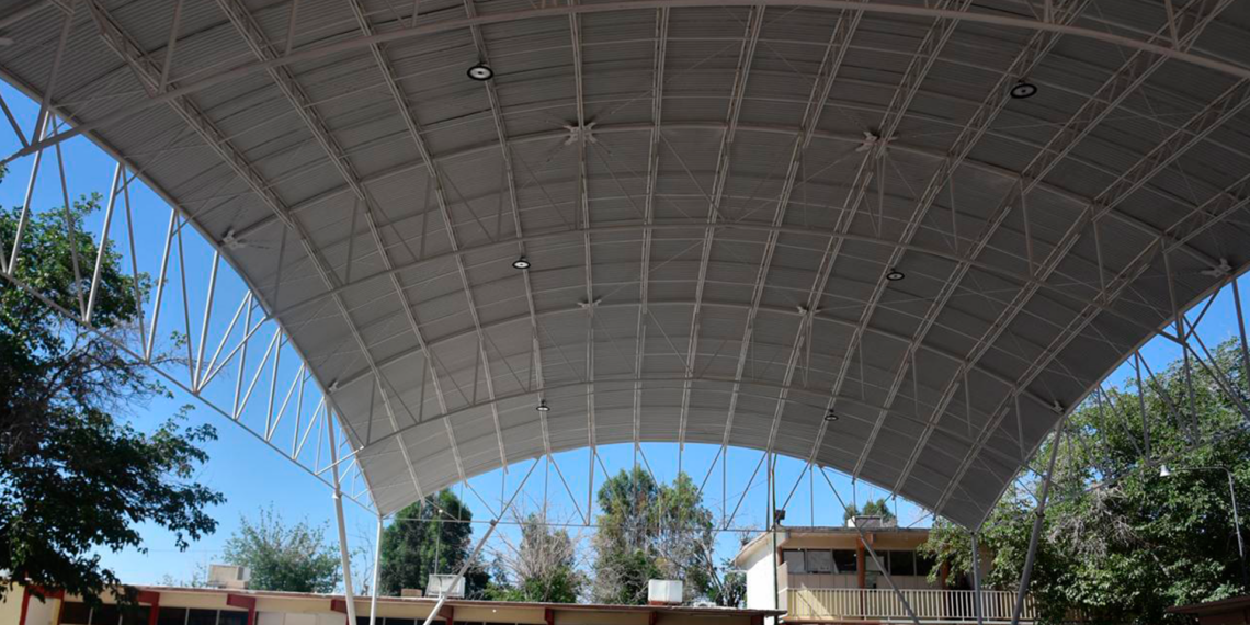 Construyen tres nuevos domos en escuelas del sector Infonavit Casas Grandes