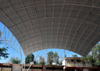 Construyen tres nuevos domos en escuelas del sector Infonavit Casas Grandes