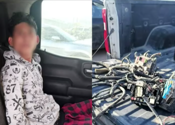 Sorprenden a joven roba.ndo autopartes en corralón municipal de Ciudad Juárez