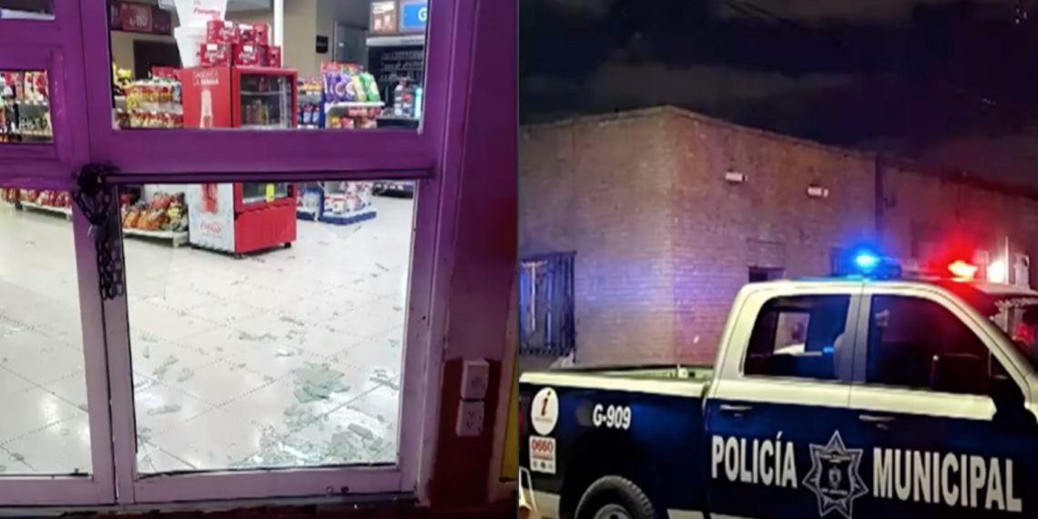 Cristalazo en Circle K deja daños y ro.bo de licor en la colonia Melchor Ocampo