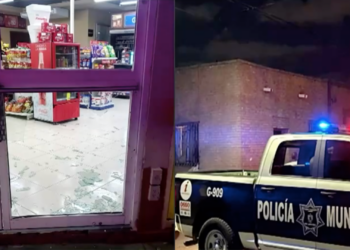 Cristalazo en Circle K deja daños y ro.bo de licor en la colonia Melchor Ocampo