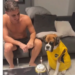 Oliver, el bóxer que “apagó” su vela de cumpleaños y conquistó las redes