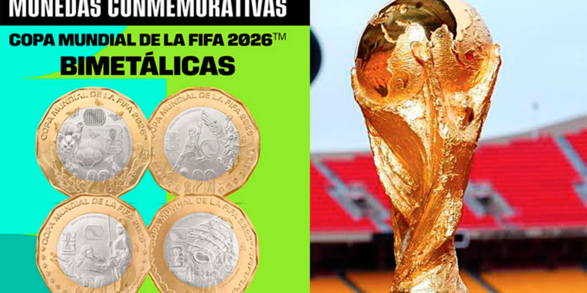 Banxico lanza colección de monedas del Mundial 2026; habrá piezas de oro, plata y de 20 pesos