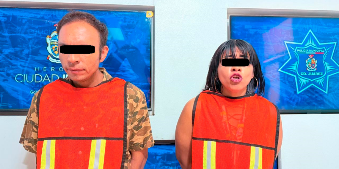 Detienen a pareja por presunto ro.bo a vivienda en Villas del Parque