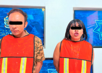 Detienen a pareja por presunto ro.bo a vivienda en Villas del Parque