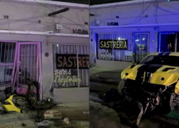 "Rápida y Furiosa" pierde el control de Mustang y provoca daños en locales