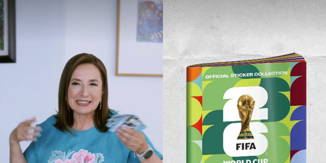 Xóchitl Gálvez se une a la fiebre del álbum Panini rumbo al Mundial 2026