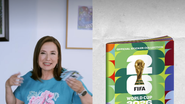 Xóchitl Gálvez se une a la fiebre del álbum Panini rumbo al Mundial 2026