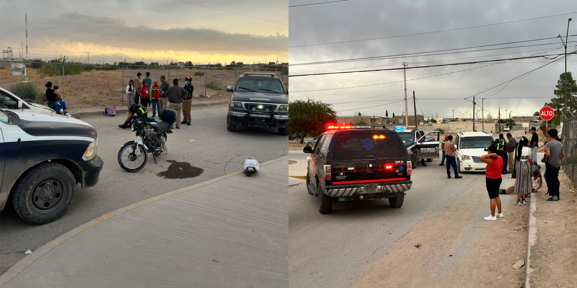 Motociclista resulta herido tras choque en calles Puerto Cádiz y Puerto Dunquerque