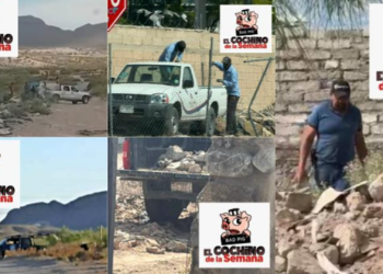 Exhiben al “Cochino del Mes” por tirar escombro e ignorar advertencias de autoridades