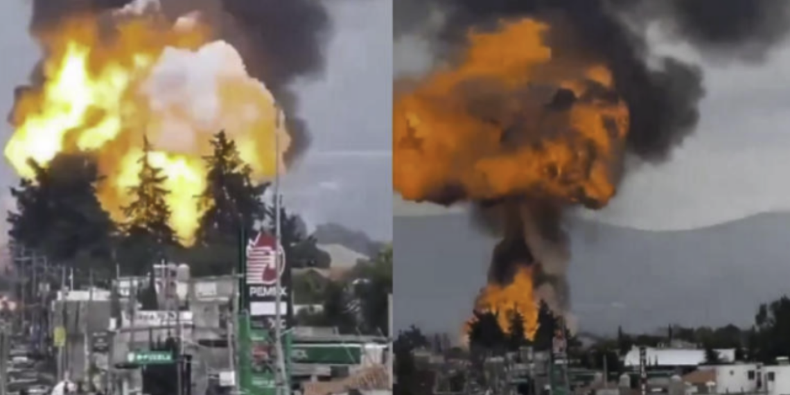 Explosión de autotanques de gas provoca movilización de emergencia en Puebla