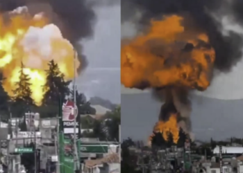 Explosión de autotanques de gas provoca movilización de emergencia en Puebla