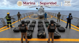 Aseguran 829 kilos de co.caína frente a Guerrero; golpe al nar.cotráfico supera los 180 millones de pesos