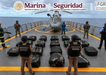Aseguran 829 kilos de co.caína frente a Guerrero; golpe al nar.cotráfico supera los 180 millones de pesos