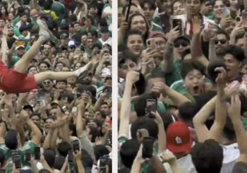Turista coreano se vuelve viral al celebrar con aficionados mexicanos en Guadalajara