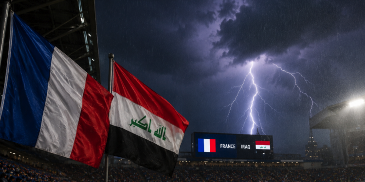 Suspenden partido entre Francia e Irak por tormenta eléctrica en Filadelfia