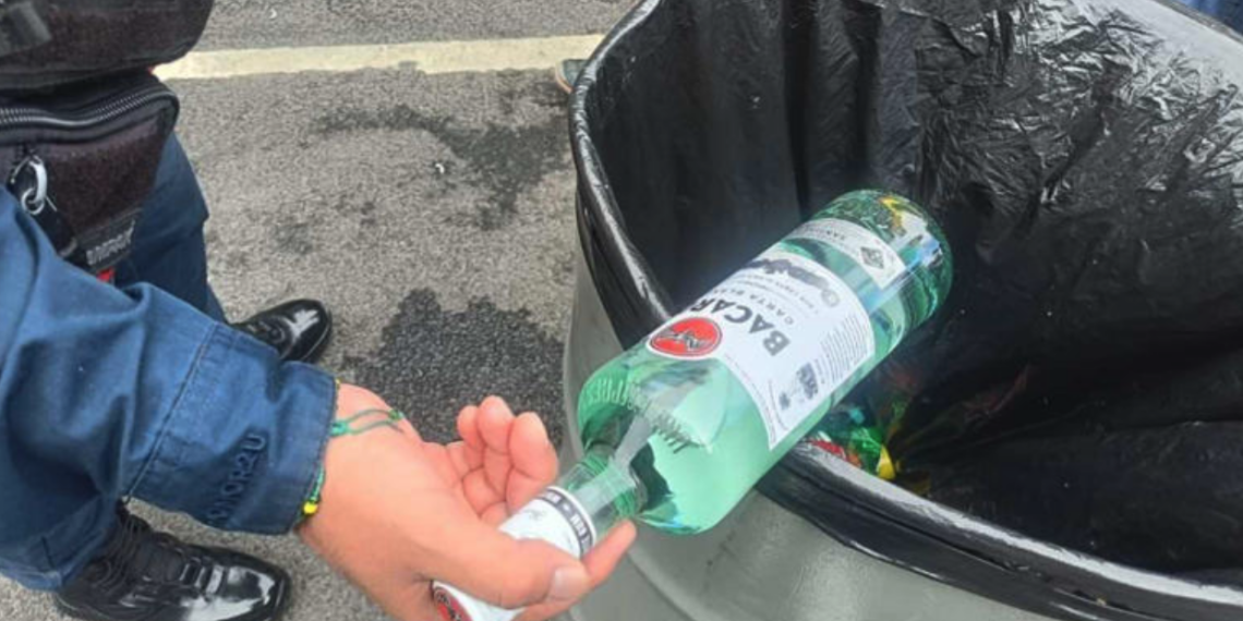 Destruyen más de 400 latas de cerveza durante operativo de seguridad en la capital