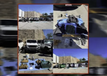 Aseguran arsenal, droga y 48 vehículos durante cateo en Nogales, Sonora
