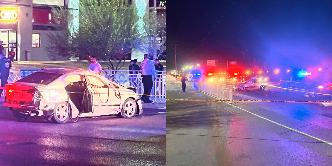 Joven mu.ere y dos menores resultan lesionados tras accidente por exceso de velocidad
