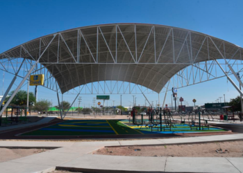Instalan nuevo complejo deportivo en secundaria de Tierra Nueva con inversión de más de 6.7 millones de pesos