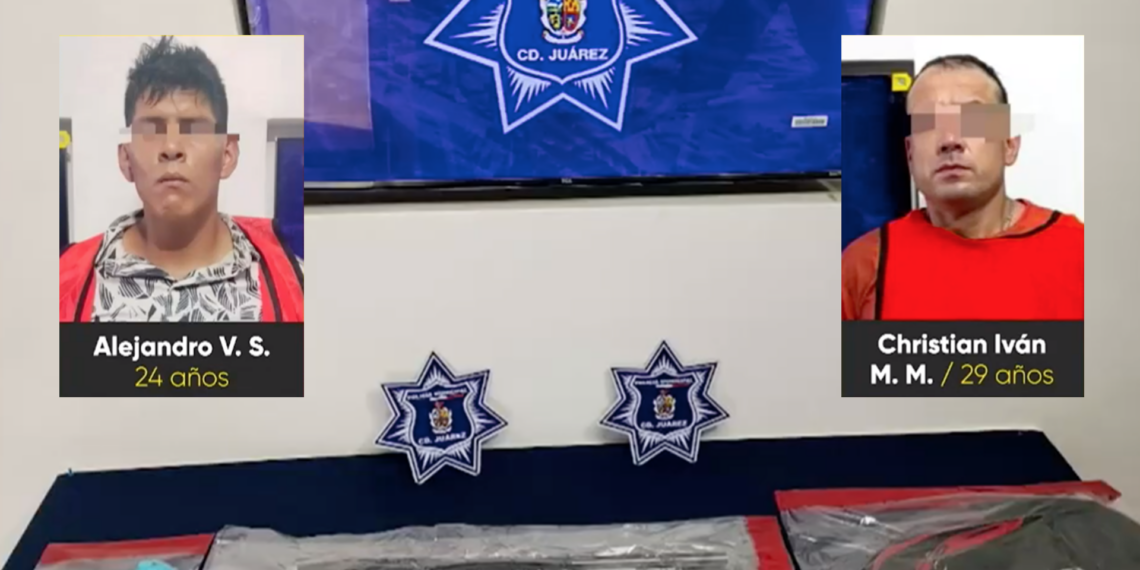 Detienen a dos presuntos asal.tantes con escopeta y dro.ga en la colonia Olivia Espinoza